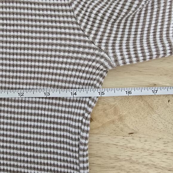 Dolan Sweater Womens Small Asymmetrical Collar Stripe Left Coast Collection Pull - Picture 4 of 8